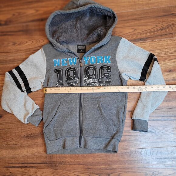 Original Deluxe Jacket Youth Medium Hooded Varsity Style School Winter - Picture 4 of 8